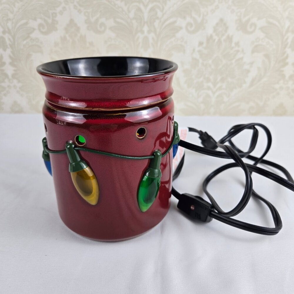 Scentsy Holiday Lights Red Electric Wax Warmer WORKS Christmas Holiday Decor
